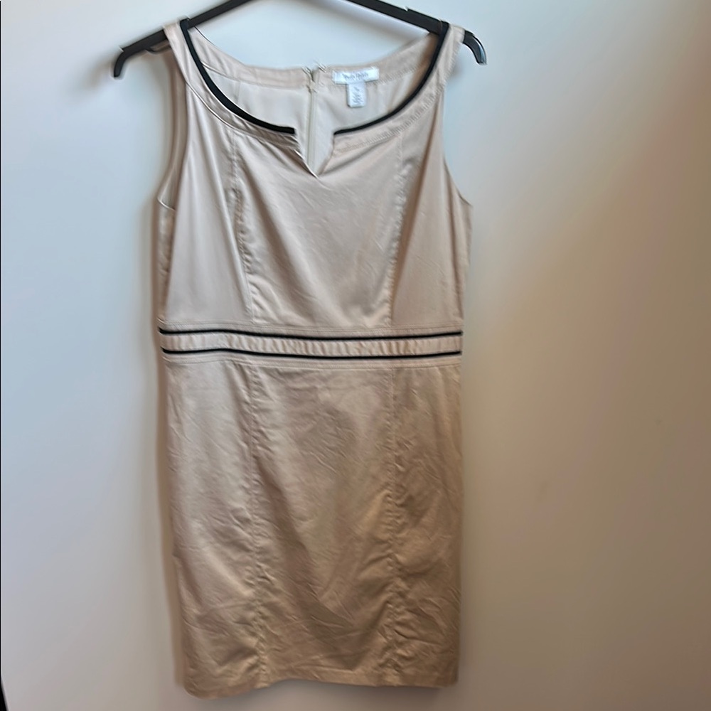 White House Black Market Beige and Black Dress